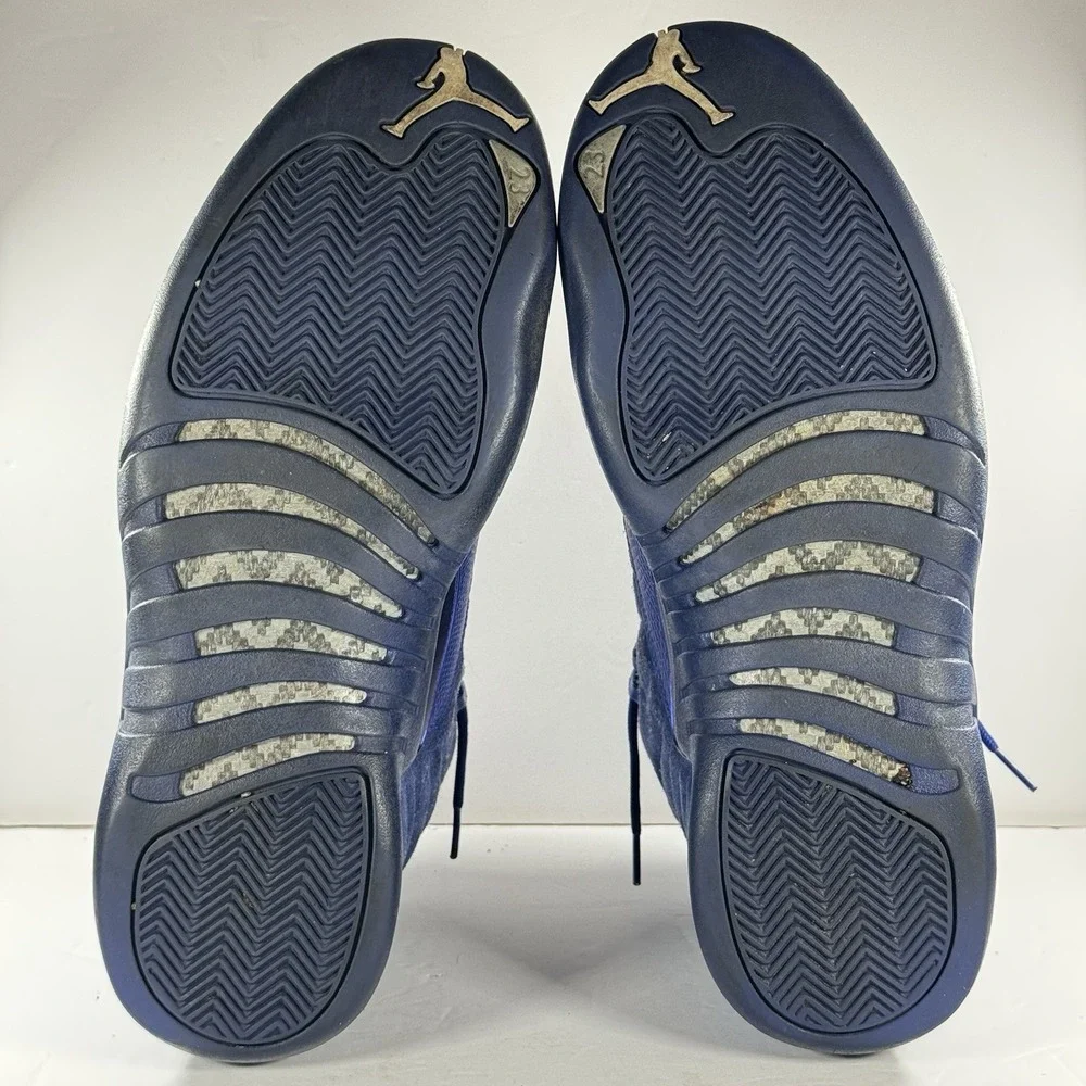 Nike Air Jordan 12‎ Retro Deep Royal Blue Suede Sneaker 130690-400 Men's Size 12